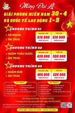Đại lễ 30/4 & 01/05 đang đến rất gần – quý khách đã có kế hoạch vui chơi gì chưa nào?
