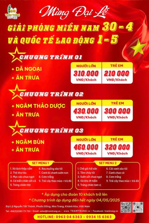 Đại lễ 30/4 & 01/05 đang đến rất gần – quý khách đã có kế hoạch vui chơi gì chưa nào?